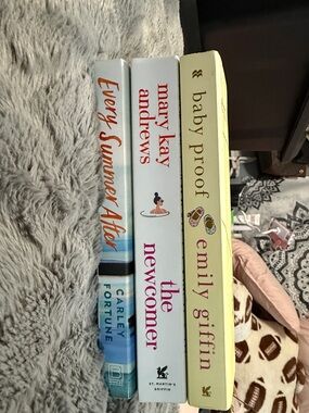 Set of 3 Contemporary Paperbacks - Pastel Blue, White & Yellow